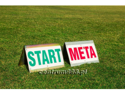 Tabliczki informacyjne : START, META